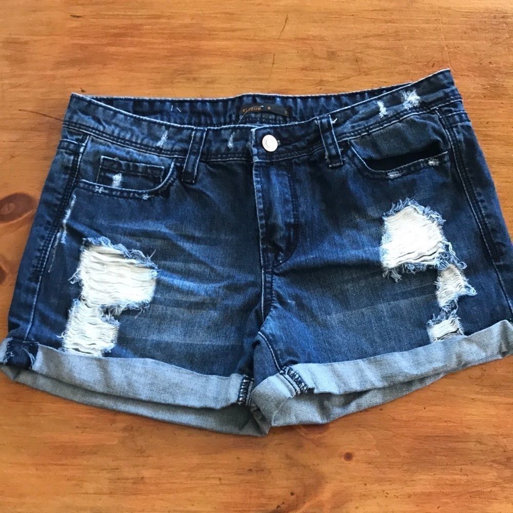 ❤️Klique B Distressed Jean Shorts